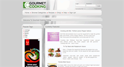 Desktop Screenshot of gourmetcookingonline.com